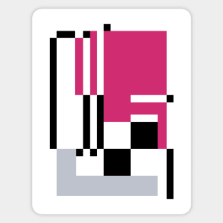 Magenta Abstract #07 Sticker